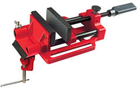 Clarke Rubber Jawed Quick Release Drill Press Vice 100 mm Black/Red