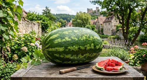 Riesen Wassermelone 10 Korn (Rar) Fruchtgewicht von 12 bis 16 kg