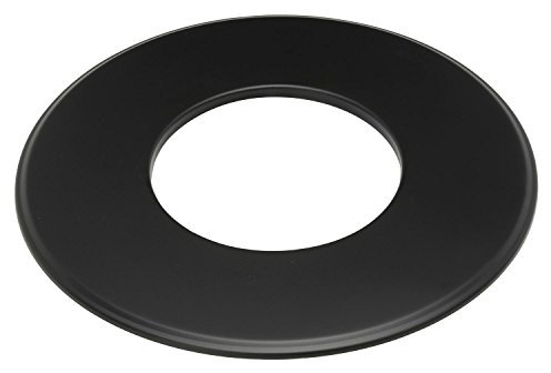 TermaTech Grande Rosace Murale DN 150 pour Tuyau de Poêle, Noire