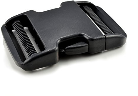 Ganzoo Klickverschluss Kunststoff XXXL schwarz, Steckverschluss Klippverschluss Steckschließer für Paracord-Armbänder und Hunde-Halsbänder, als Ersatzverschluss für Rucksack, Tasche, Gurtband-Projekte