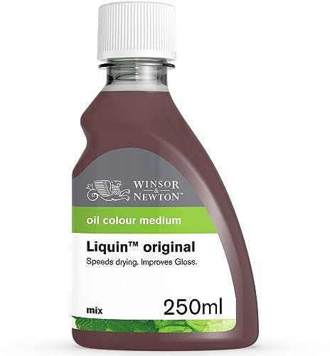 Winsor & Newton 3039751 Ölmalmittel, Liquin Original, 250 ml Flasche, flüssiges Malmittel auf Alkydbasis, halbiert die Trocknungszeit von Ölfarben, steigert die Transparenz, schützt vor Vergilbung