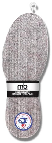 MONEYSWORTH and Best | Polar Felt Insoles | Down to -25C | Men's Size 11 | Made in Canada