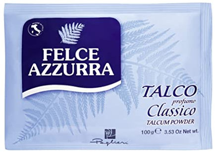 Felce Azzurra Körperpuder Classico im Beutel - naturreines Talkumpuder - ohne Konservierungs- oder Farbstoffe - dermatologisch getestet - 12er Pack (12 x 100 g)