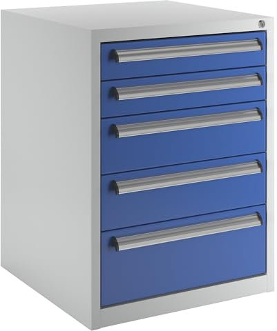 eurokraft | Werkzeugschrank | Breite 600 mm | Höhe 800 mm | Schubladen 2 x 100 | 2 x 150 | 1 x 200 mm