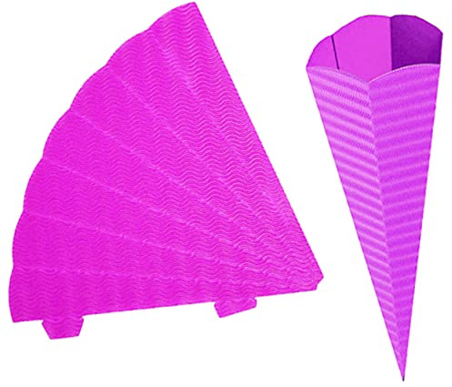 alles-meine.de GmbH Schultüte - Rohling Wellpappe - pink - 33-100 cm - Größe wählbar - mit/ohne Kunststoff Spitze - Zuckertüte zum selber Basteln - 6 eckig - Bemalen und Bekl..