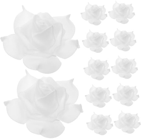 ROSENICE 50 Stück künstlichen Schaum Rosen Blumen für zu Hause Hochzeitsdekoration (weiß)