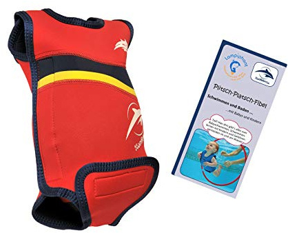 Lampiphant® + Konfidence Babywarma, Schwimm-Anzug | Wärmender Schwimm-Anzug, enthält Plitsch-Platsch-Fibel für das perfekte Bade-Erlebnis!