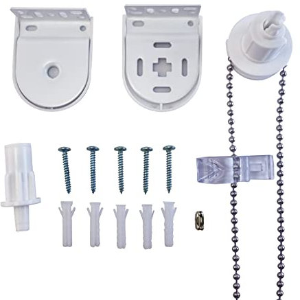 FURNISHED Roller Blind Fittings White 25mm Heavy Duty Metal Blind Brackets Quality Roller Blind Spares Upgrade Window Blind Accessories Parts Spare Kit Complete Easy Fit Replacement Set