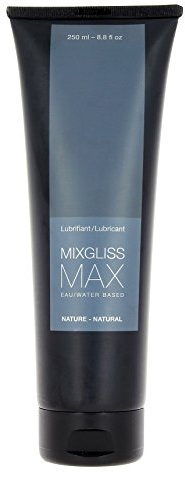 Lubrifiant Mixgliss Eau - Max - Texture Onctueuse et Effet Relaxant - Extra-Glissant - Nature - 250 ML