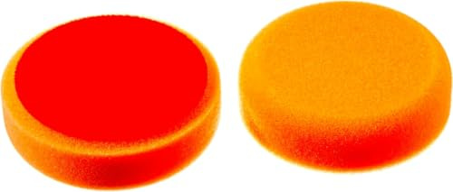 ALCLEAR 558030AH_2 Polierpad gegen Hologramme, Auto Polierschwämme Polierschwamm, Durchmesser: 80x25 mm, orange,2er Set, Polierpad polieren Pad Schwamm Polierschaum f. Poliermaschine