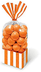 Amscan Gestreifte Süßigkeitentütchen, Orange