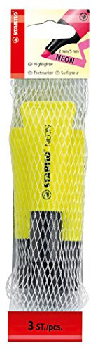 STABILO NEON - Evidenziatore - Retina da 3 - Giallo