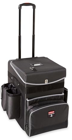 Rubbermaid Commercial Products Executive Quick Cart | Servicewagen zur Reinigung mit Rollen | Dunkelgrau, M