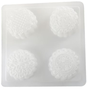 “Giftshop12” Plastic Mooncake Jelly Pudding Chocolate Soap Mold Floral Patterns Size Large