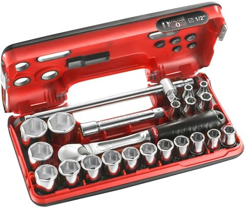 FACOM SL.DBOX4 - Coffret Douilles 1/2 6 Pans Métriques - 22 Pièces