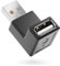 deleyCON USB 2.0 Winkel Adapter - 90° Grad Winkeladapter - A-Stecker zu A-Buchse - Kompatibel mit Allen USB Kabeln - Optimale Kabelführung