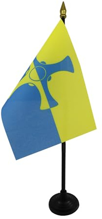 AZ FLAG Bordsflagga Grevskapet Durham (nytt) 15x10 cm Plastfot