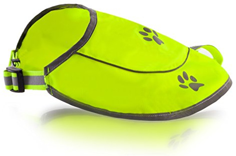 Sécurité Chasse Chien Gilet Réflecteur Haute Viz Veste- Imperméable Jaune ou Orange, Une Meilleure Visibilité Jour Et Nuit,Confortable Réglable Connecteur La Taille Elastiques Sangles Taille XS-XXL