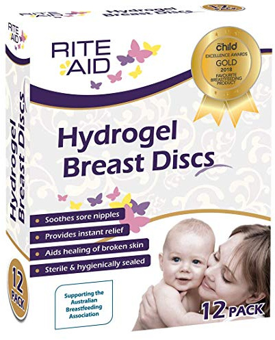 Rite Aid Dischetti per il seno idrogel (confezione da 12), per aiutare a lenire i capezzoli doloranti o screpolati