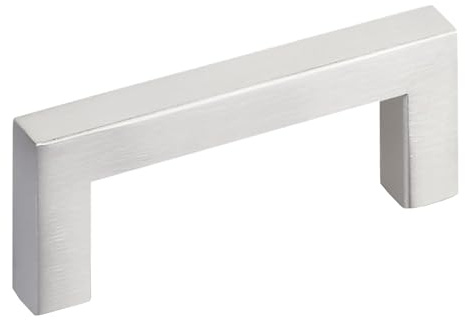 SOTECH 10 Stück Möbelgriffe E8 BA 64 mm Edelstahl SS201 gebürstet | Schranktürgriffe Küchengriffe für Küche Bad und mehr