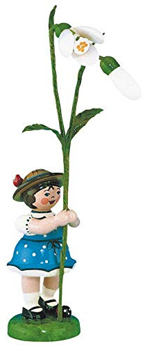 Hubrig-Volkskunst Blumenmädchen mit Schneeglöckchen * Höhe 11cm