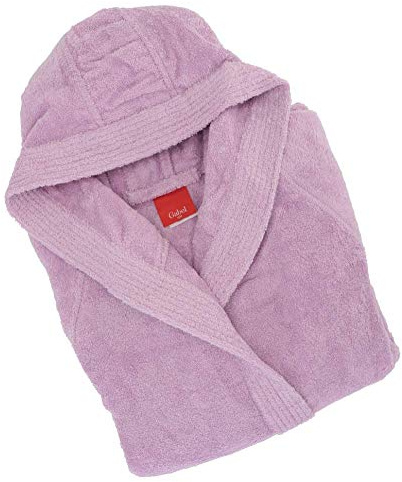 Gabel - Accappatoio adulto unisex in spugna di puro cotone idrofilo, tinta unita, peso spugna 380 gr/mq, ampie tasche, cintura e pratico cappuccio, anche come vestaglia.