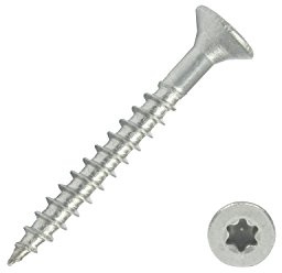 500 Stück Edelstahl-Schrauben 3x25 mm Teilgewinde Torx - Spanplattenschrauben mit Senkkopf - Holzschrauben/Holzbauschrauben - Werkstoff A2 VA V2A - Edelstahlschrauben/Universalschrauben TX10