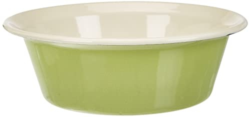 Krüger Emaille Schüssel Juist Ø 20 cm (1,2 L)| Pastellgrün | Küchenschüssel | Für Salate, Teige & Servieren | PFAS-frei | Schnitt- & kratzfeste Emaille | Spülmaschinengeeignet | Geschmacksneutral