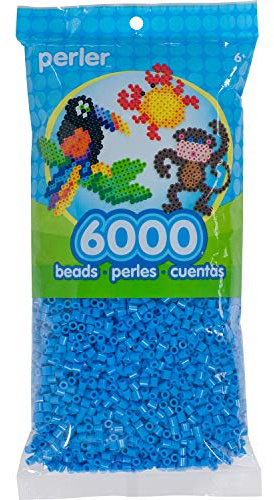 Perler 80-11101 Fuse Bead Bag for Arts and Crafts, Light Blue, 6000pcs