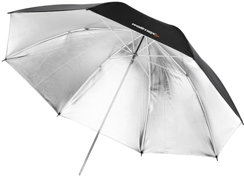 Walimex Pro Zweilagiger Reflexschirm (109 cm) schwarz/silber