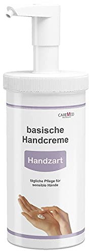 CareMed Handzart, basische Handcreme, Handpflegecreme für sensible Hände, 450ml mit Spender