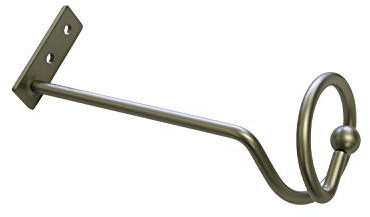 Gardinia Drapierhaken, 1 Paar, Zum Drapieren von Gardinen und Vorhangstoffen, Inkl. Befestigungsmaterial, Metall, Silber-matt