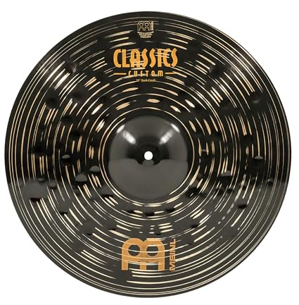 Meinl 18 Crash Cymbal - Classics Custom Dark - Made in Germany, 2-YEAR WARRANTY (CC18DAC)