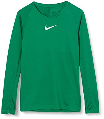 Nike Park First Layer Jersey LS, Maglia Unisex Bambini, Pine Green/White, XS