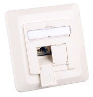 SCENetwork Netzwerk STP Unterputzdose UP Dose Unterputz, KAT6a CAT6A ClassEa, 500MHZ, 2X RJ45, Datendose, inkl. Abdeckrahmen, auch für KanaleinbauRAL9010, designfähig, abwärtskompatibel,