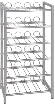 HAKU Möbel Portabottiglie alu, metallo - Dim. L 34 cm x A 72 cm x P 22 cm, Stile Moderno