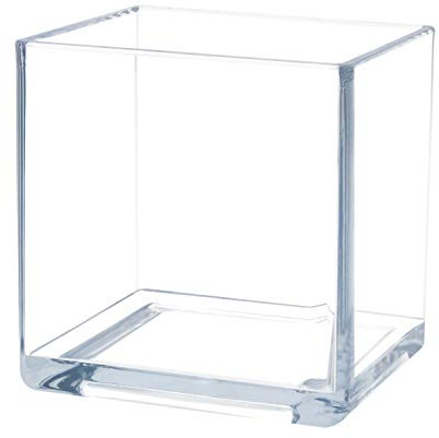 Royal Imports Flower Acrylic Vases Cubes, Decorative Centerpiece for Home or Wedding, Non Breakable Plastic, 6x6 - Clear