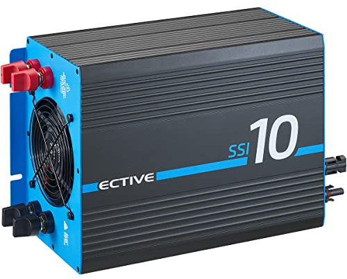 ECTIVE Reiner Sinus Wechselrichter SSI 10-1000W, 20A, 24V auf 230V, Überlastschutz, Überhitzungsschutz, mit MPPT-Laderegler - Spannungswandler, Umwandler, Stromwandler, Batterieladegerät