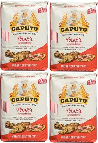 Antimo Caputo 00 Chefs Flour 1 Kilo, 2.2 Pound (Pack of 4)