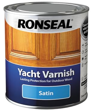 Ronseal YVS500 500ml Exterior Yacht Varnish Satin | Durable varnish that protects wood from wear and stains while enhancing the natural finish.