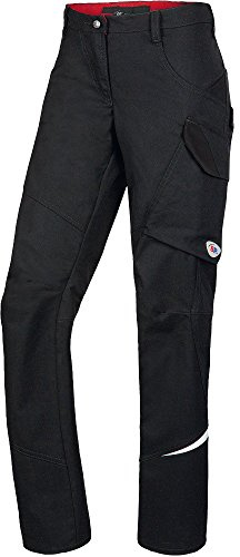 BP 1981-570-32 Schmale Arbeitshose für Damen - Schlanke Silhouette - Stretchmaterial - Elastischer Bund - 65% Polyester, 35% Baumwolle - Normale Passform - Größe: 36n - Farbe: schwarz