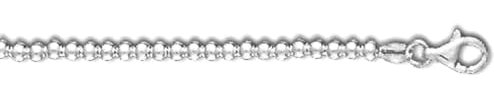 JewelryWeb 925 Sterling Silver 46 Centimeters X 3.0 mm Ball Chain Necklace Chain-Necklace for Women and Men
