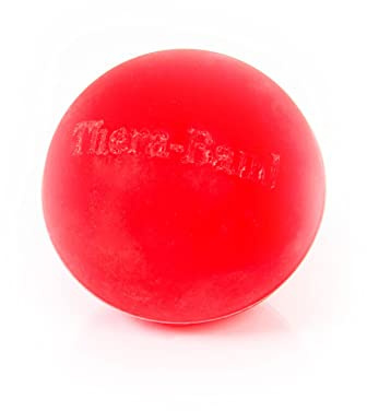 THERABAND 3lbs Hand Exerciser, Firm, Stress Ball for Working Out Hand, Palm, Finger, & Wrist Muscles, Therapy Aid for Fine & Gross Motor Skills, Range of Motion, Red, Soft