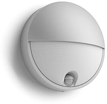 Philips myGarden LED Wandleuchte Capricorn mit Bewegungssensor, 6 W, 164568716 Hellgrau Applique