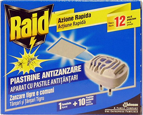 RAID Émanateur électrique anti-moustiques + 10 plaques