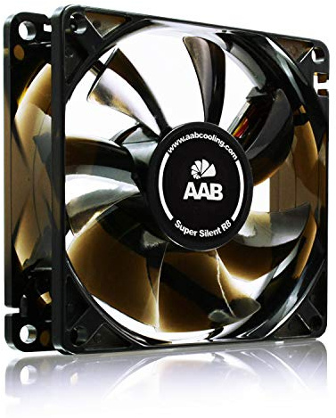 AABCOOLING Super Silent R8 - Tyst och Effektiv 80mm Fodral Fläkt med Låg Ljudadapter och 4 Vibrationsdämpare, 12V, PC-Kylning, för PC-Fodral, 8cm Fläkt, Högt Luftflöde, Kylfläkt, CPU-kylfläkt