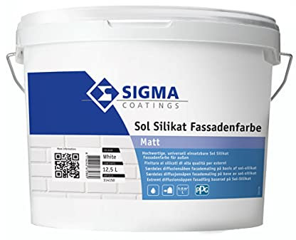 12,5 l Sol Silikat Fassadenfarbe Matt weiss