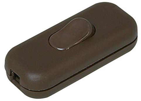 Kopp Schnurzwischenschalter, 1-polig, 250 V, 6 A, braun, 191306088