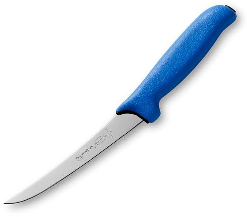 F. DICK Ausbeinmesser ExpertGrip 15 cm, halbflexibel- rostfrei, Klinge extra scharf, 56 HRC,Fleischermesser ergonomischer Griff - Spezialstahl Metzgermesser - Profi Messer - 82182151-66 - blau/schwarz