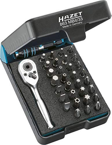 Hazet Bit-Vollstahl-Umschaltknarren-Satz, 863Mbit/33